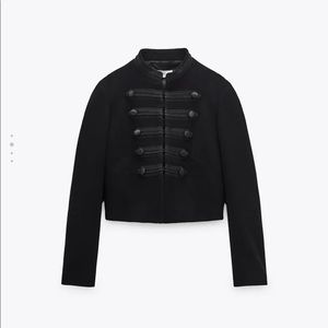 Zara wool toggle detail blazer